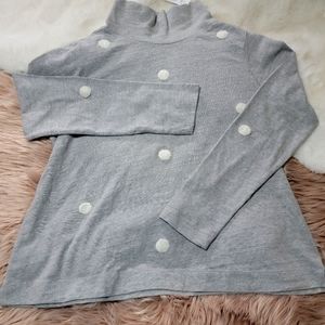 brand new loft soft polka dot long sleeve cotton mix sweater